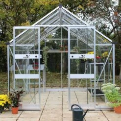 8' X 10' Halls Cotswold Blockley Greenhouse With Toughened Glass (2.56m X 3.17m) -Halls || Lifetime || Keter Sales v01620 eden blockley 8x10 greenhouse no4 min