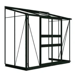 8' X 4' Halls Cotswold Broadway 84 Green Lean-To Greenhouse (2.56m X 1.32m) -Halls || Lifetime || Keter Sales v01704 8x4 halls cotswold broadway 84 lean to greenhouse green cutout min