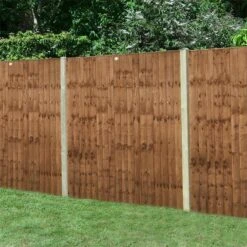 Forest 6' X 5' Brown Pressure Treated Vertical Closeboard Fence Panel (1.83m X 1.52m)