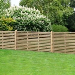 Forest 6' X 3' Pressure Treated Contemporary Slatted Fence Panel (1.8m X 0.9m)