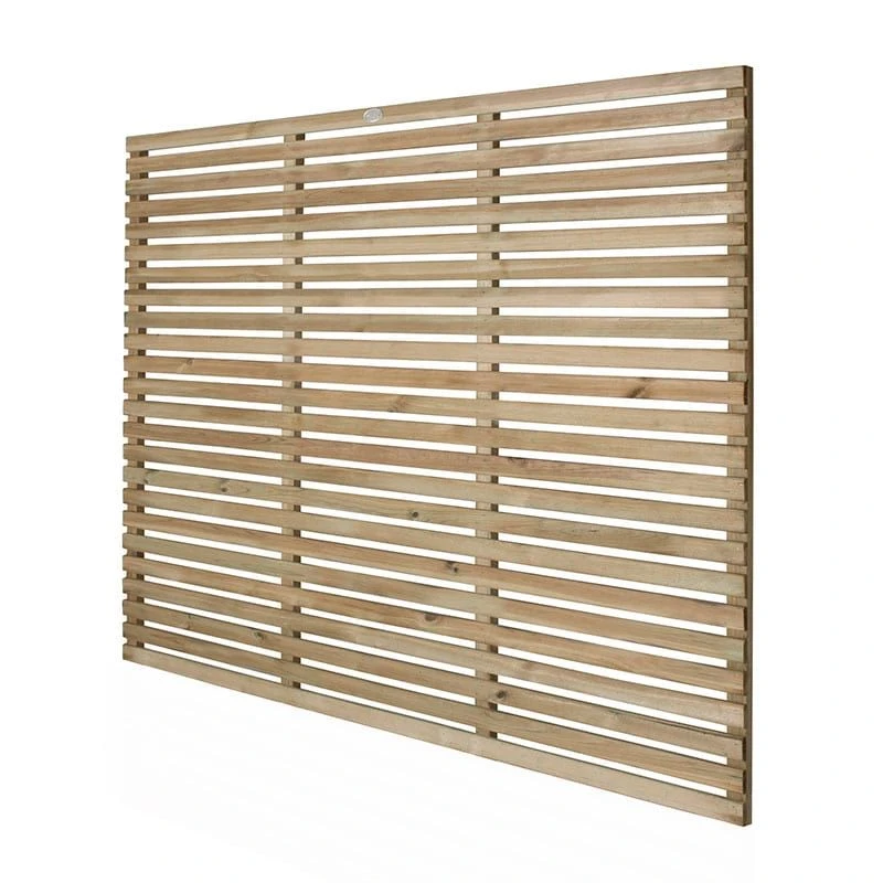 Forest 6' X 5' Pressure Treated Contemporary Slatted Fence Panel (1.8m X 1.5m) 4 Forest 6' X 5' Pressure Treated Contemporary Slatted Fence Panel (1.8m X 1.5m) - Image 4