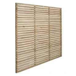 Forest 6' X 6' Pressure Treated Contemporary Slatted Fence Panel (1.8m X 1.8m) -Halls || Lifetime || Keter Sales venh6hd 3