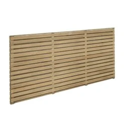 Forest 6' X 3' Pressure Treated Contemporary Double Slatted Fence Panel (1.8m X 0.91m) -Halls || Lifetime || Keter Sales venhhm3 6x3 pressure treated contemporary double slatted fence panel cutout2 min