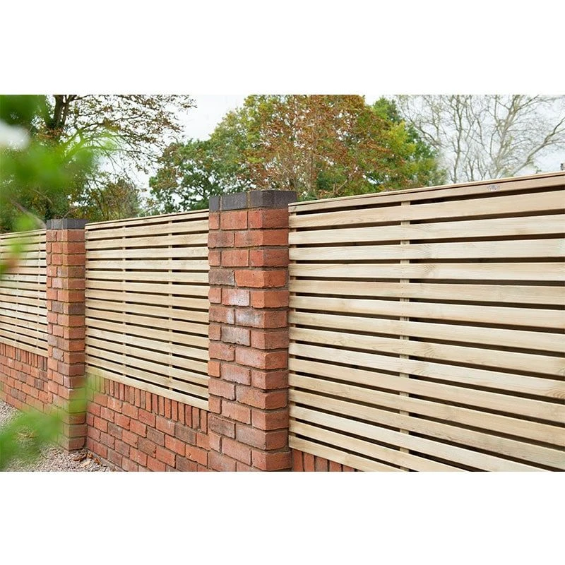 Forest 6' X 4' Pressure Treated Contemporary Double Slatted Fence Panel (1.8m X 1.2m) 3 Forest 6' X 4' Pressure Treated Contemporary Double Slatted Fence Panel (1.8m X 1.2m) - Image 3