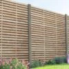 Forest 6' X 6' Pressure Treated Contemporary Double Slatted Fence Panel (1.8m X 1.8m)