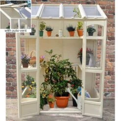 5'x2' Forest Victorian Tall Wall Greenhouse With Auto Vent (1.47x0.72m)