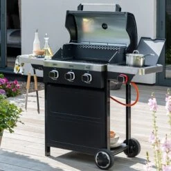 Norfolk Grills Vista 300 Burner Gas BBQ Grill -Halls || Lifetime || Keter Sales vista300 sb grill insitu3 min